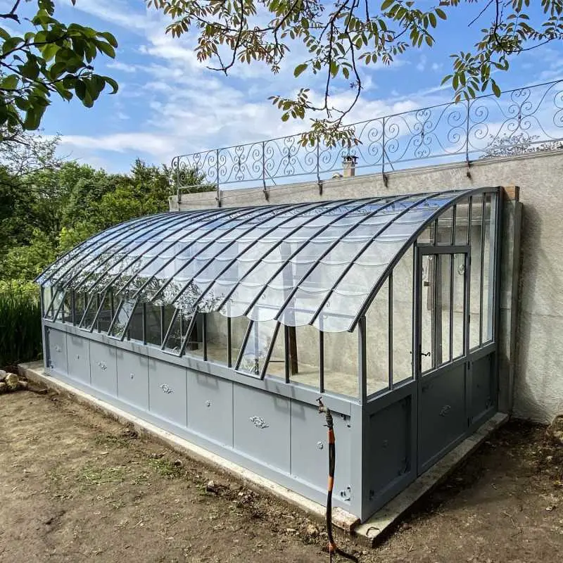 Serre à l'ancienne CHAMBORD largeur 2.80 m sur embase aluminium
