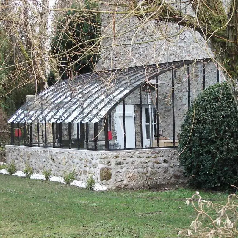Serre à l'ancienne CHAMBORD largeur 2.80 m sur muret