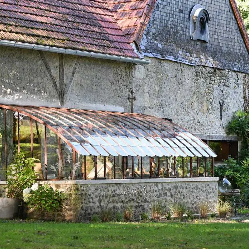 Serre à l'ancienne CHAMBORD largeur 2.80 m sur muret