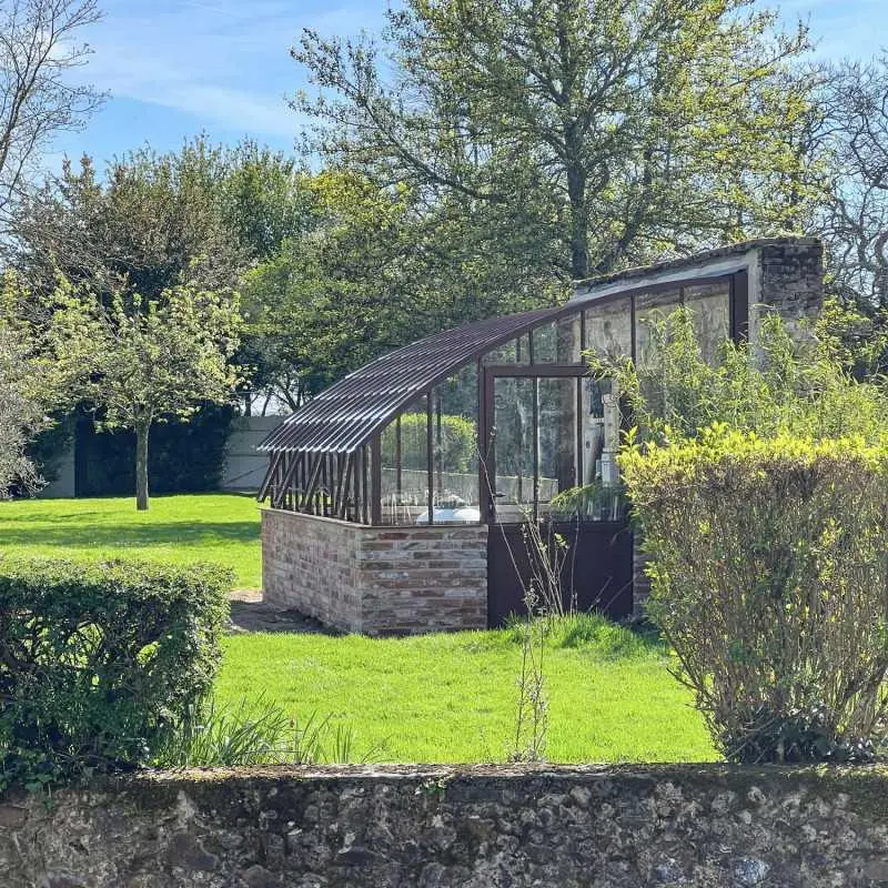 Serre à l'ancienne CHAMBORD largeur 2.80 m sur muret