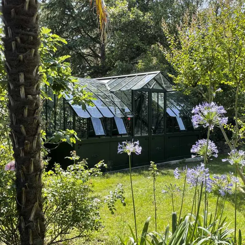 Serre à l'ancienne MIRABEAU largeur 3.70 m sur muret