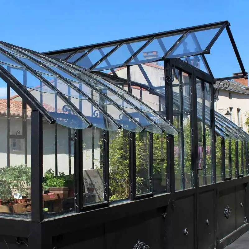 Serre à l'ancienne MIRABEAU largeur 3.70 m sur muret