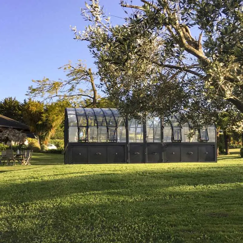 Serre à l'ancienne AMBOISE largeur 5.60 m sur embase aluminium