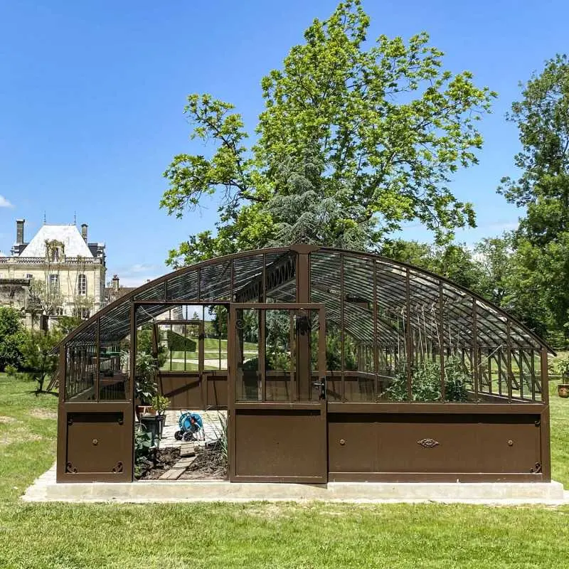 Serre à l'ancienne AMBOISE largeur 5.60 m sur embase aluminium