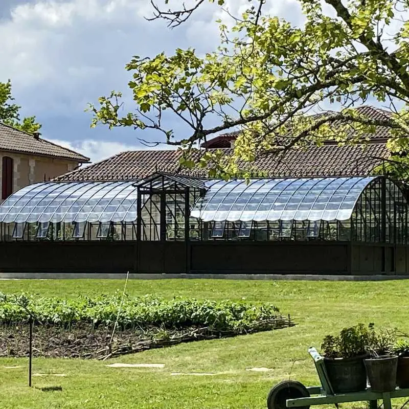 Serre à l'ancienne AMBOISE largeur 5.60 m sur embase aluminium
