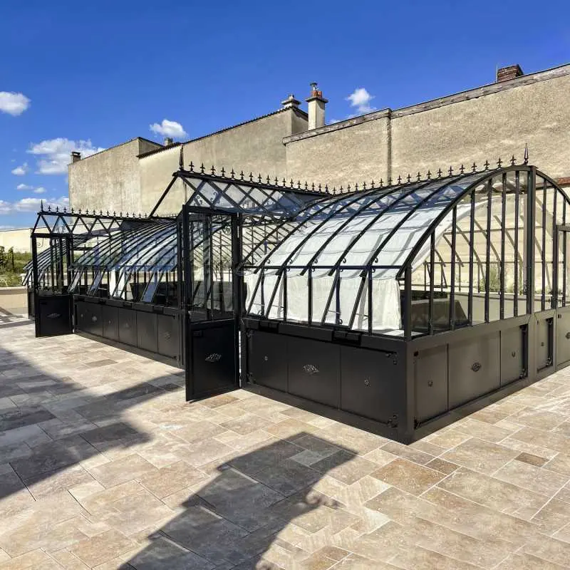 Serre à l'ancienne AMBOISE largeur 5.60 m sur embase aluminium