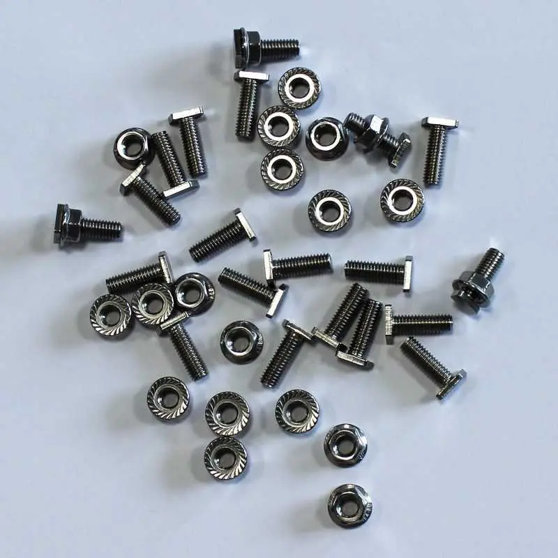 Lot de 40 vis tête marteau M6x20 mm + 40 écrous