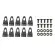 Lot de 10 crochets de fixation de base NATURA