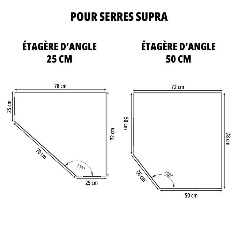 Étagère d'angle AZURA