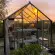 Serre de jardin LAMS Allium 4,90 m², coloris aluminium naturel, verre trempé 3 mm
