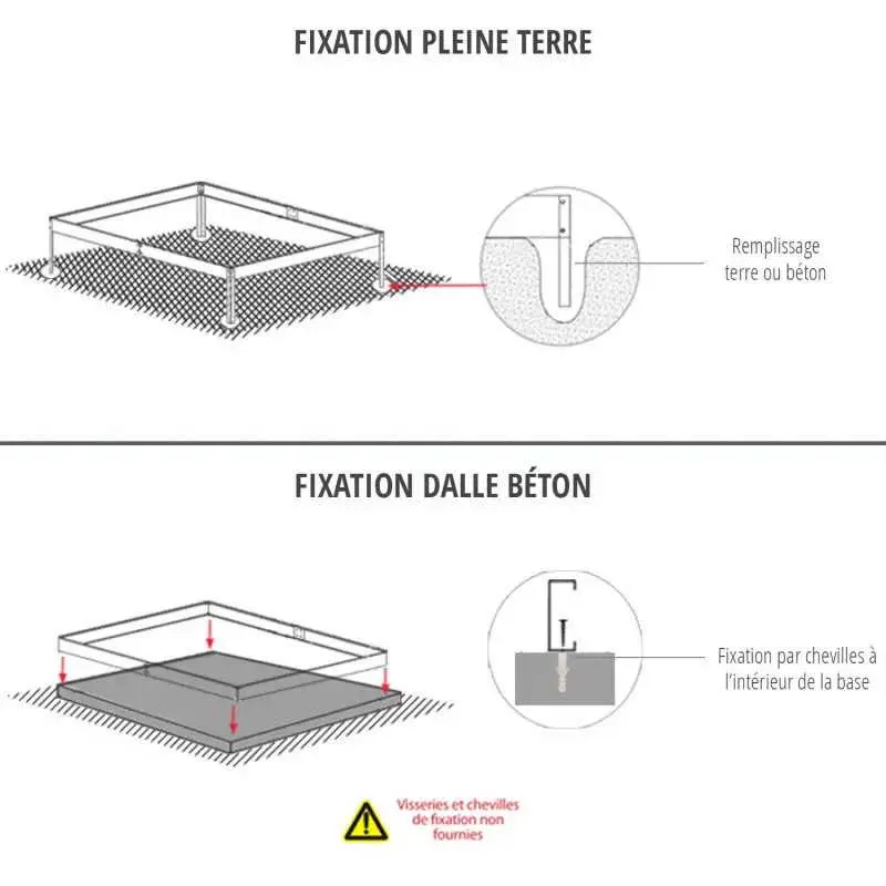 Serre de jardin LAMS Laurus 8,10 m², fixation au sol