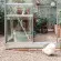 Serre de jardin LAMS Mélissa 0,90 m², coloris aluminium naturel, verre trempé 3 mm, base incluse