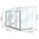 Schéma serre de jardin LAMS Mélissa 3,30 m², verre trempé 3 mm