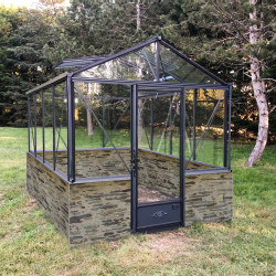 Serre LUXIA sur muret largeur 2,36 m