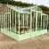 Serre CLASSIQUE largeur 3,50 m avec chien-assis sur embase aluminium