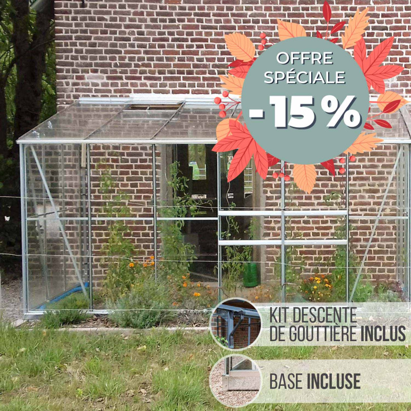 Serre adossée MÉLISSA 7,20 m²