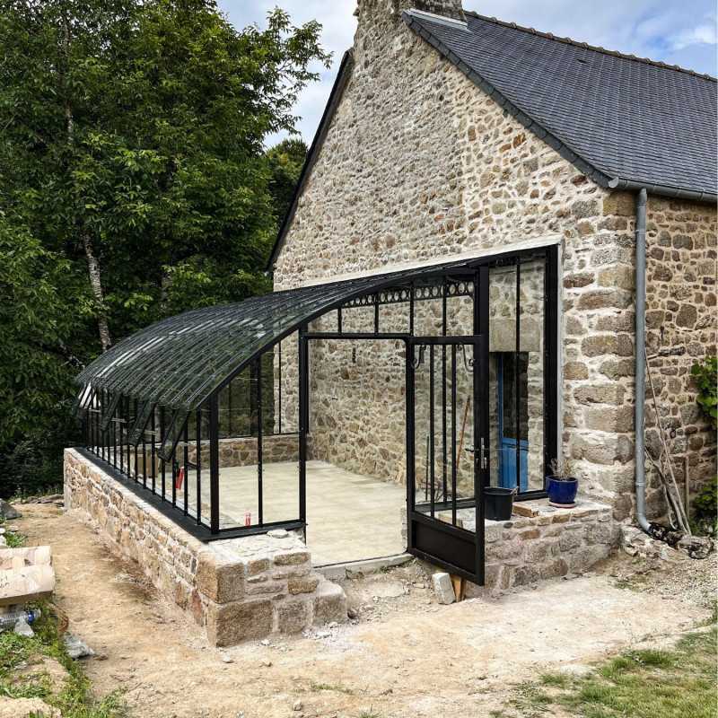 Serre CHAMBORD largeur 3,70 m sur muret