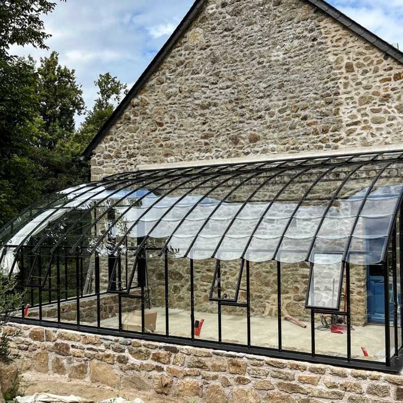 Serre CHAMBORD largeur 3,70 m sur muret