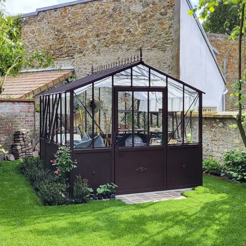 Serre CLASSIQUE largeur 2,75 m sur embase aluminium