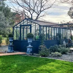 Serre CLASSIQUE largeur 2,75 m sur embase aluminium