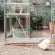 Serre de jardin LAMS Laurus 4,90 m², coloris aluminium naturel, verre trempé 3 mm, base incluse