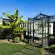 Serre CLASSIQUE largeur 3,50 m avec chien-assis sur embase aluminium