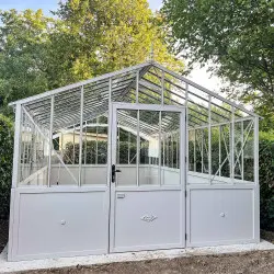 Serre CLASSIQUE largeur 3,50 m sur embase aluminium