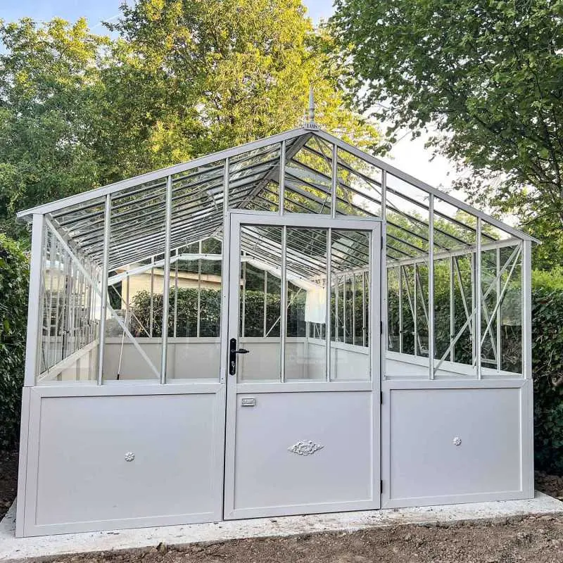 Serre CLASSIQUE largeur 3,50 m sur embase aluminium