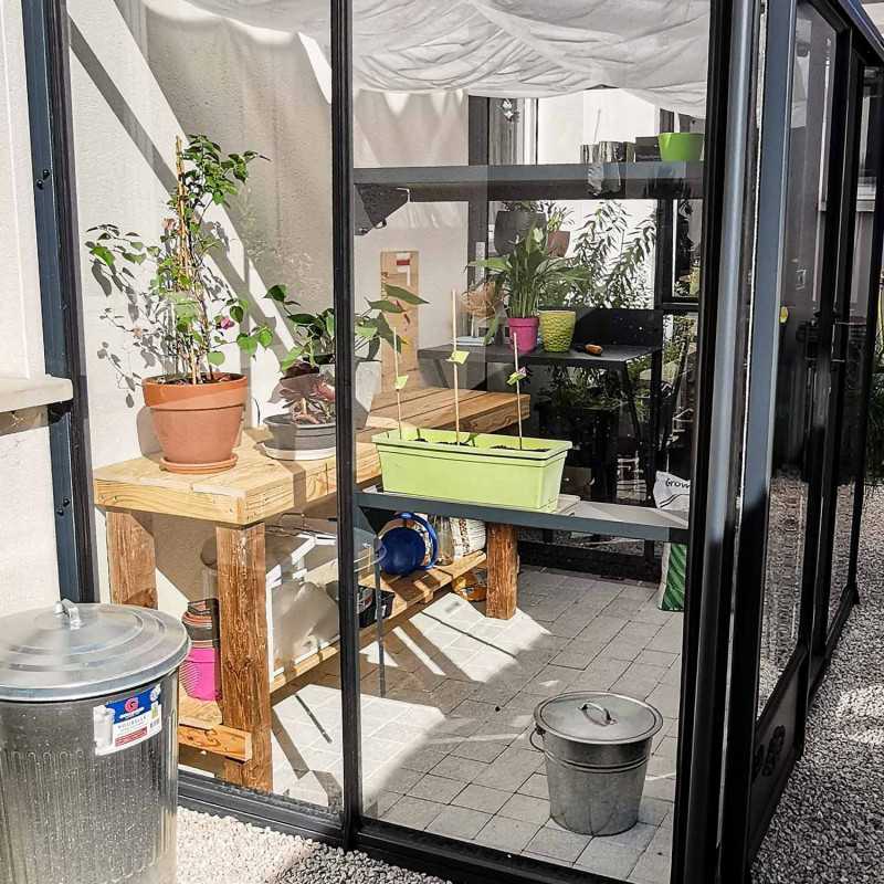 Serre LUXIA adossée largeur 1,58 m