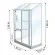 Schéma serre de jardin LAMS Mélissa 0,90 m², verre trempé 3 mm