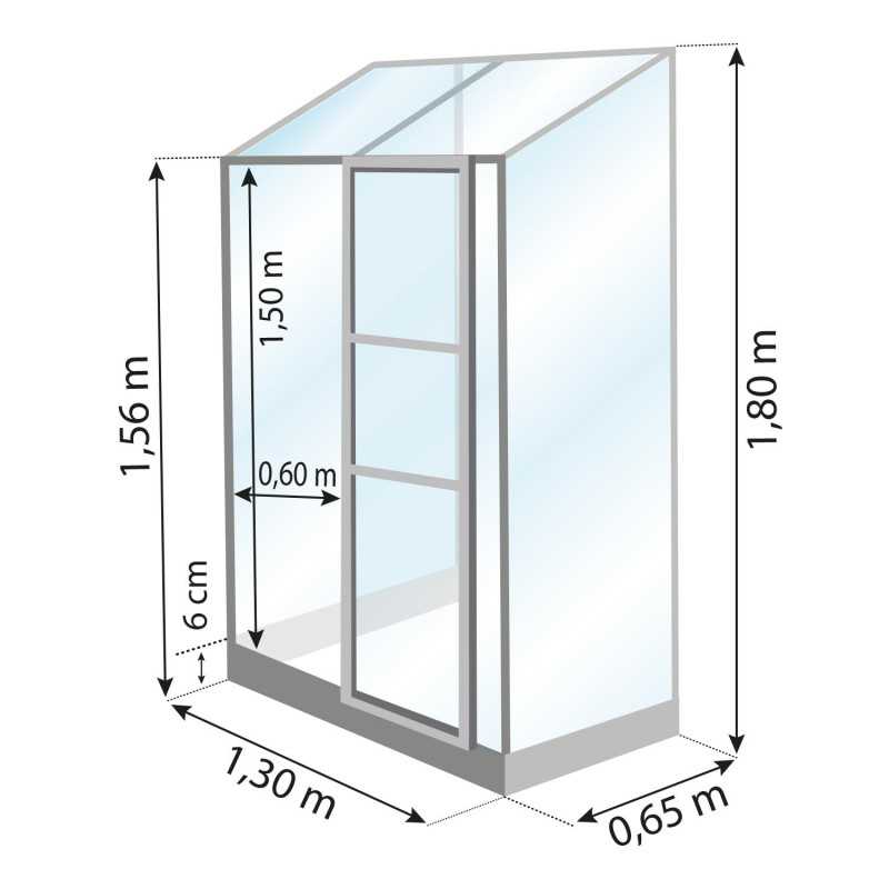 Serre adossée MÉLISSA 0,90 m²