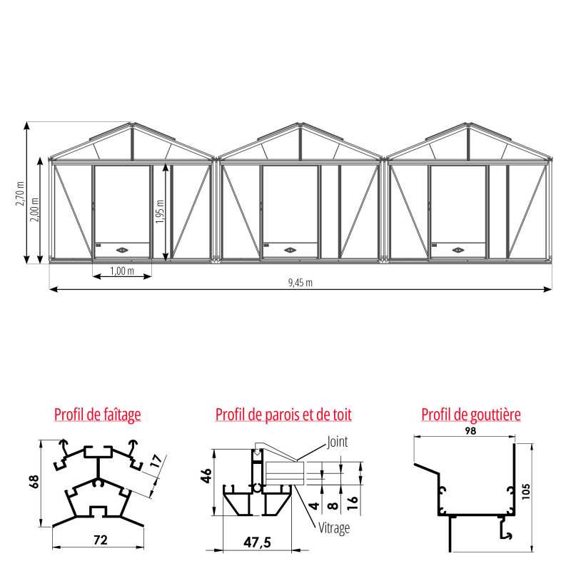 Serre SUPRA 3 chapelles