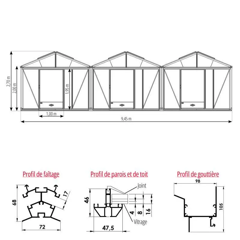 Serre SUPRA 3 chapelles