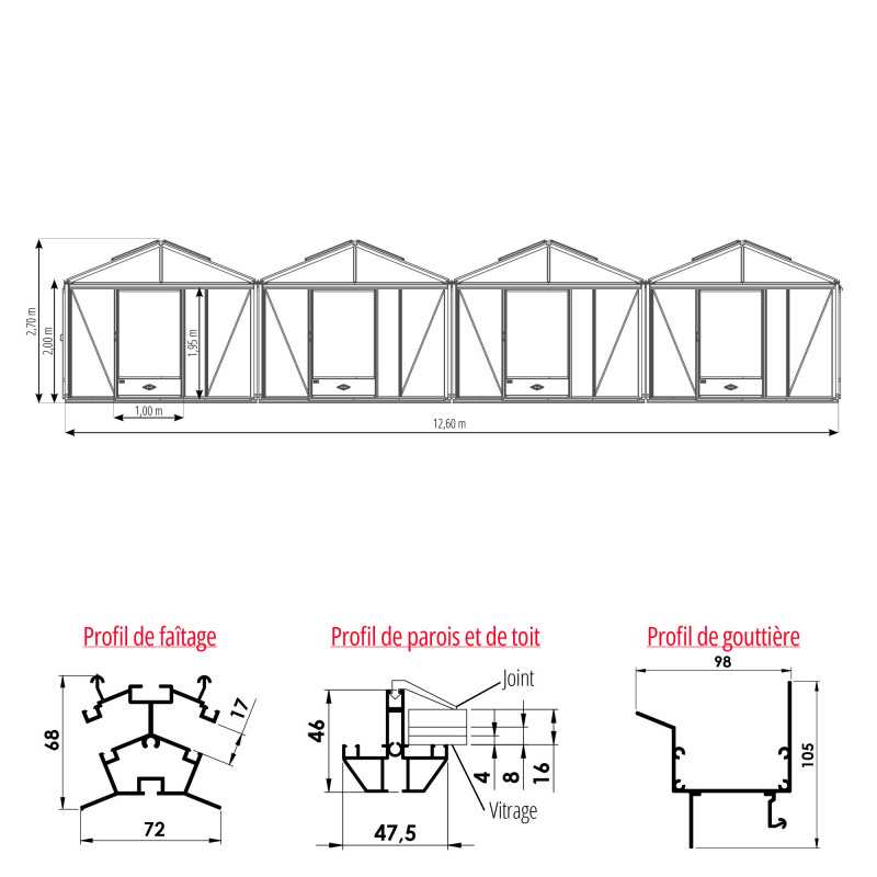 Serre SUPRA 4 chapelles