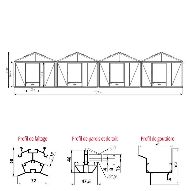 Serre SUPRA 4 chapelles
