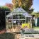 Serre de jardin LAMS Laurus 9,70 m², coloris aluminium naturel, verre trempé 3 mm, base et descentes de gouttière incluses