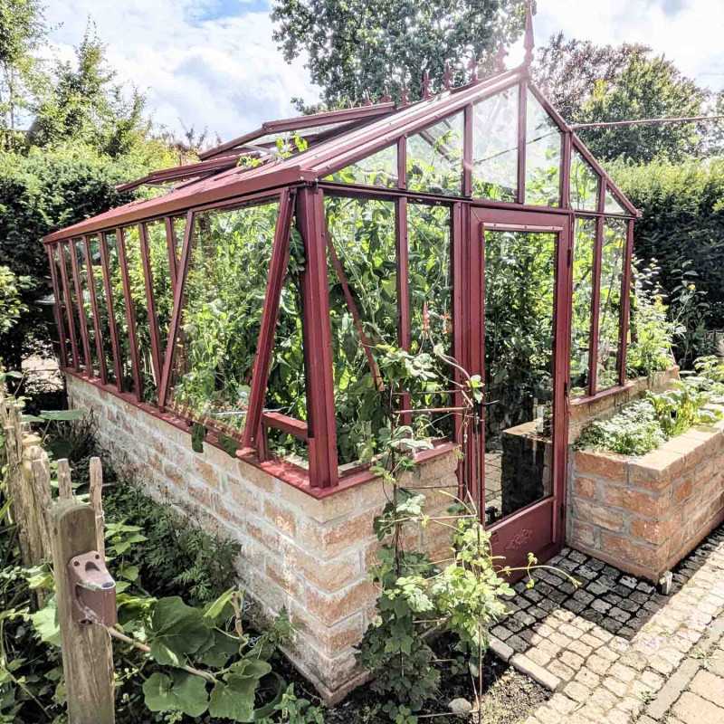 Serre LUXIA Rétro sur muret largeur 2,36 m