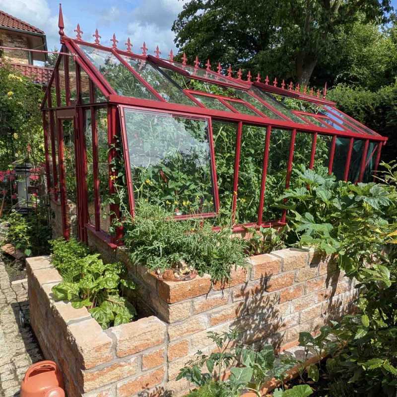 Serre LUXIA Rétro sur muret largeur 2,36 m