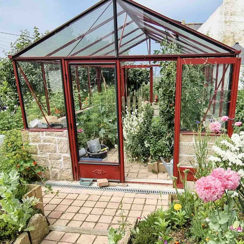 Serre LUXIA sur muret largeur 3,09 m