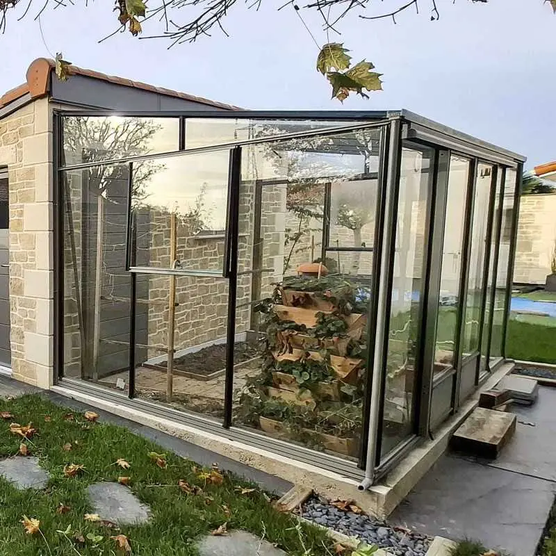 Serre LUXIA adossée largeur 2,32 m