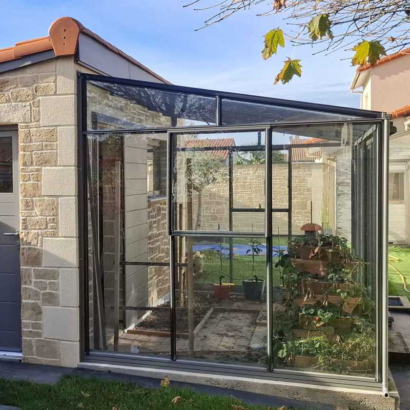 Serre LUXIA adossée largeur 2,32 m