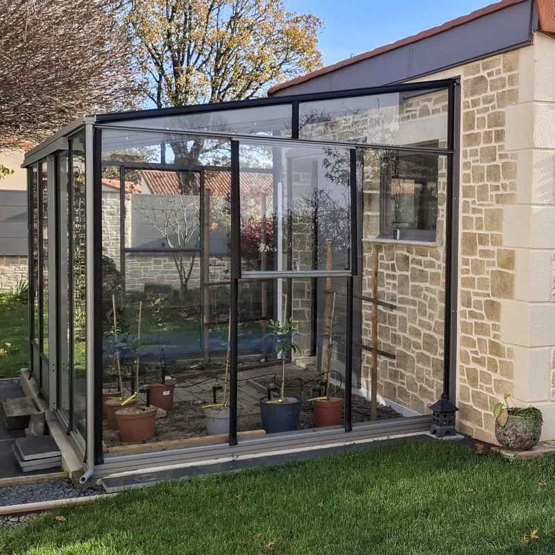 Serre LUXIA adossée largeur 2,32 m