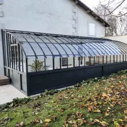 Serre CHAMBORD largeur 3,70 m sur embase aluminium