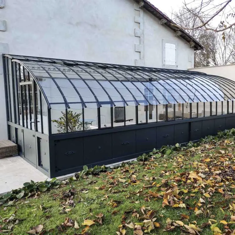 Serre CHAMBORD largeur 3,70 m sur embase aluminium