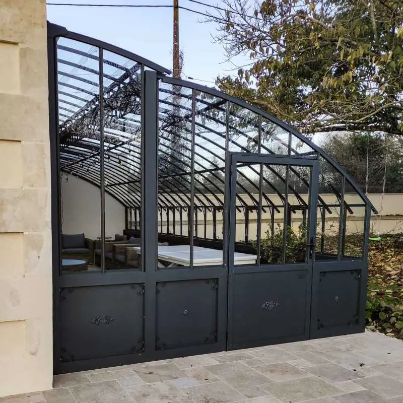 Serre CHAMBORD largeur 3,70 m sur embase aluminium