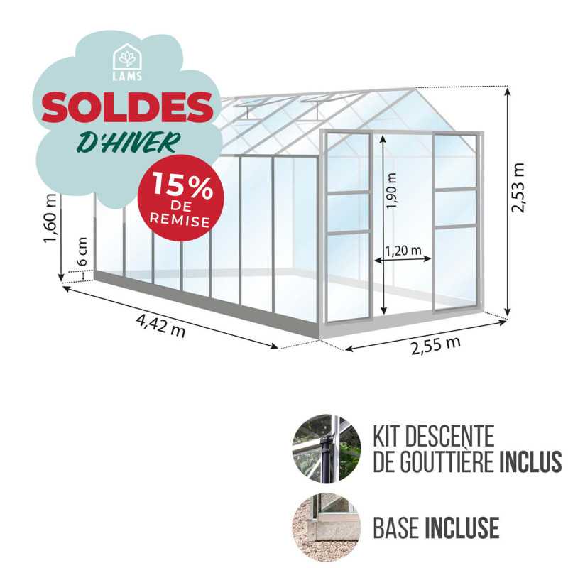 Serre LAURUS 11,30 m²