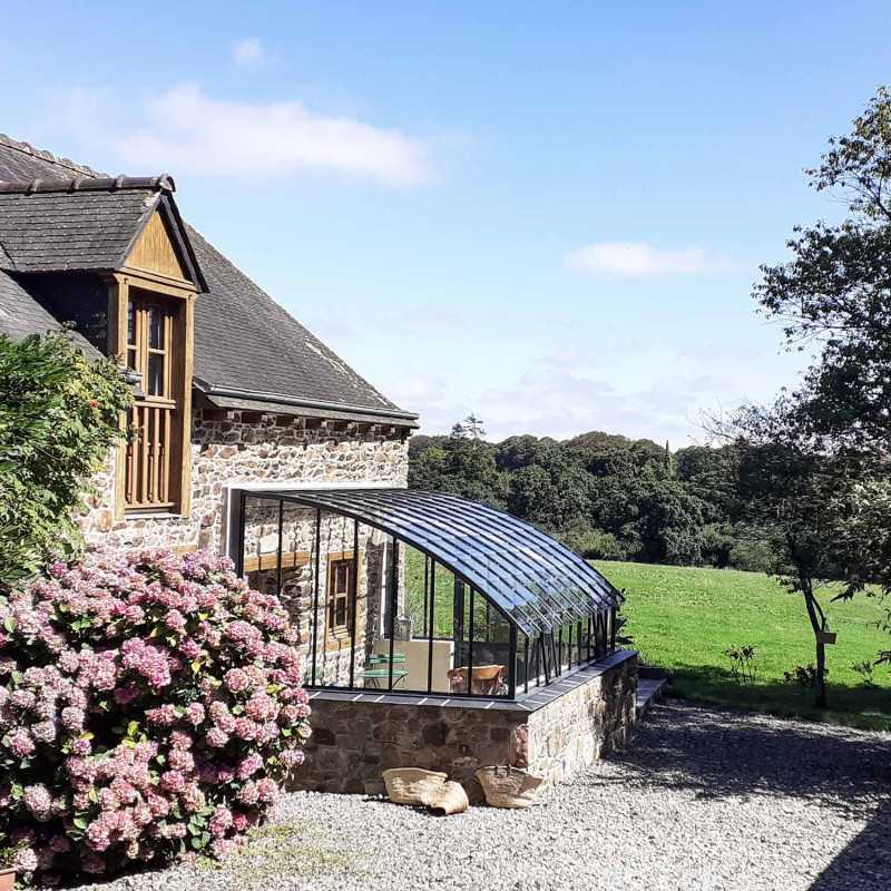 Serre CHAMBORD largeur 2,80 m sur muret