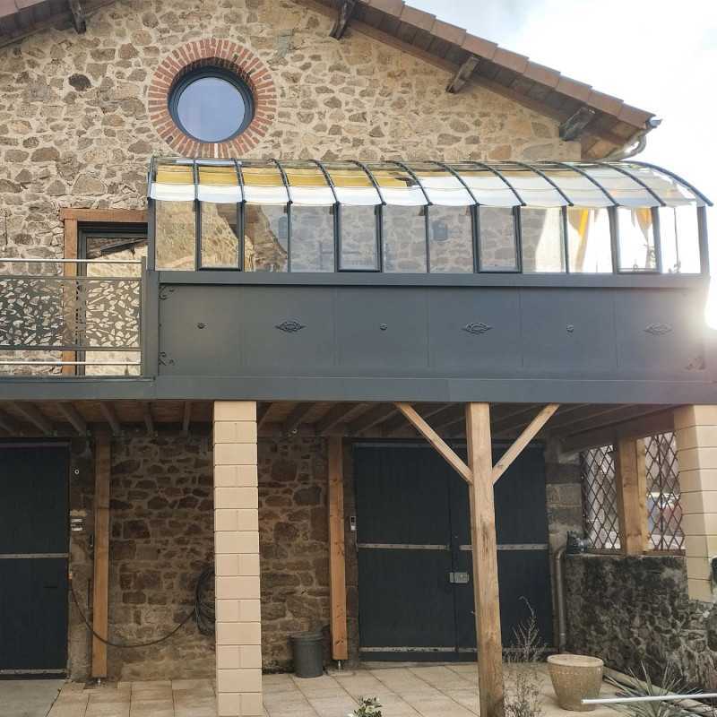 Serre CHAMBORD largeur 2,80 m sur embase aluminium