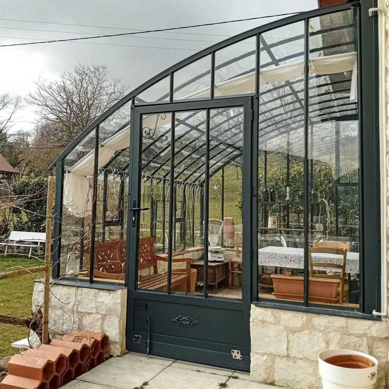 Serre CHAMBORD largeur 2,80 m sur muret