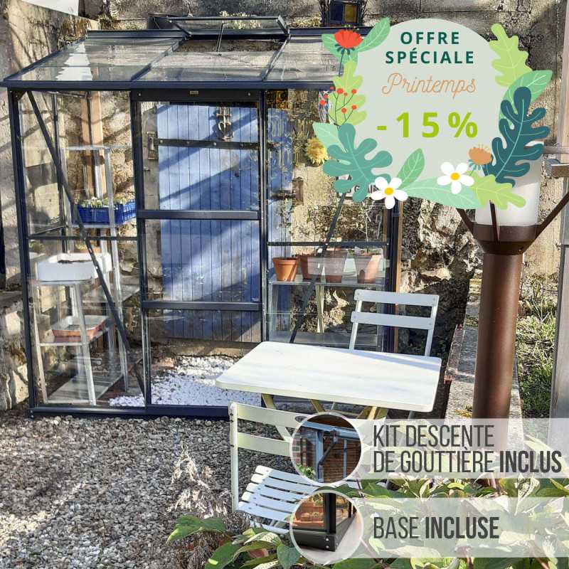 Serre adossée MÉLISSA 2,50 m²